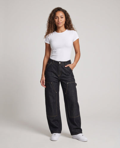 Damen Oversize‑Denim‑Palazzo‑Hose mit Utility‑Taschendetails Echo Archiv