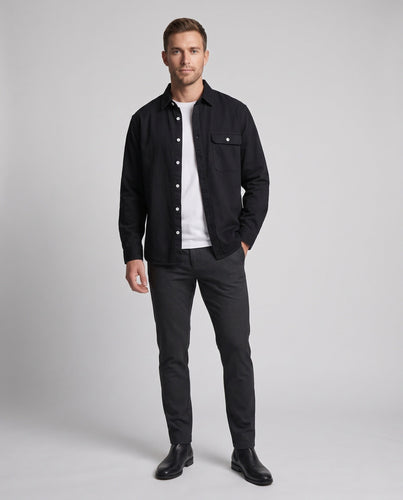 Herren Baumwoll-Overshirt mit Brusttasche und entspanntem Oversize-Schnitt Echo Archiv