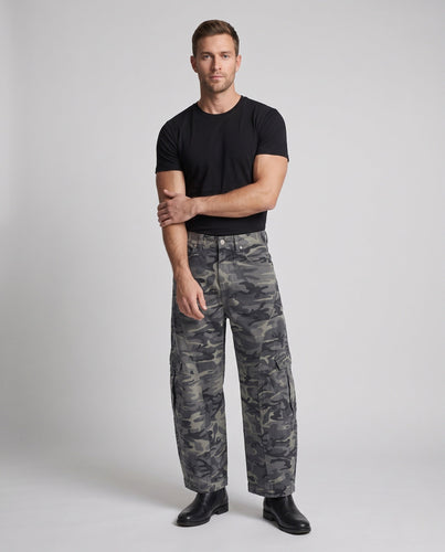 Herren extremweite Camo-Cargo-Hose im Workwear-Baggy-Schnitt Echo Archiv