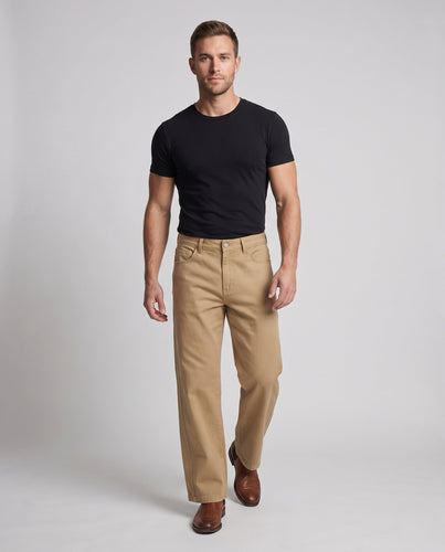 Herren hochtaillierte weite Jeanshose aus Baumwolle Echo Archiv