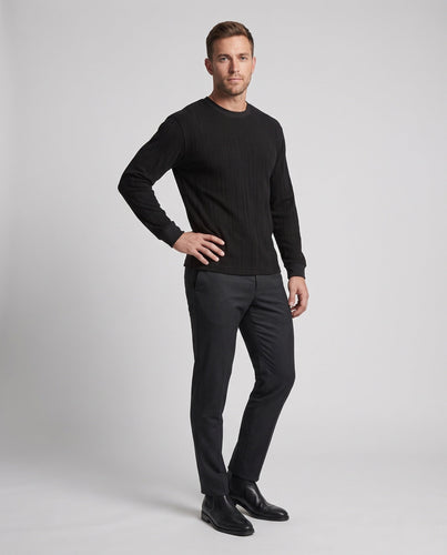 Herren Langarmshirt aus geripptem Baumwoll-Mix mit relaxed Fit Echo Archiv