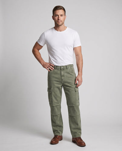 Herren Robuste Cargo-Twill-Hose mit Kniepaneelen und großzügigen Klappentaschen Echo Archiv