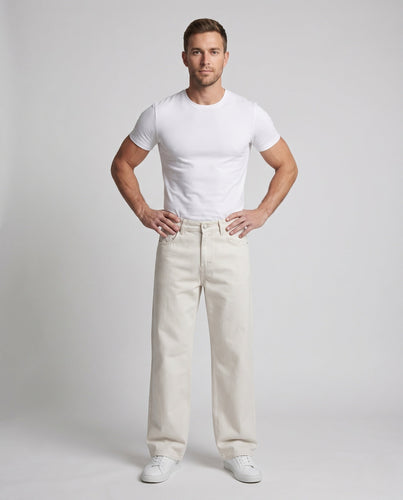 Herren Weit geschnittene Lounge-Chino aus schwerem Twill mit extra langem Saum Echo Archiv