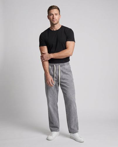 Herren weite Baggy-Jeans mit Kordelzug und tiefem Schritt Echo Archiv