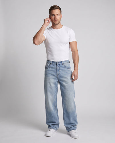 Herren weite Jeanshose mit Vintage-Used-Effekt Echo Archiv