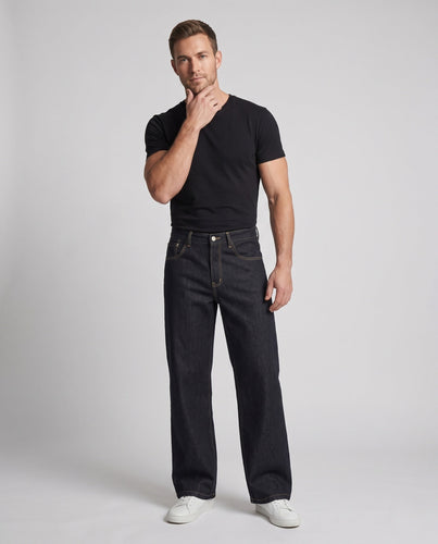 Herren weite Oversized Denimhose im Baggy-Schnitt mit hohem Bund Echo Archiv