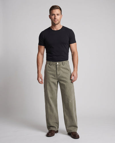 Herren Weite Twill-Hose mit Utility-Nähten Echo Archiv
