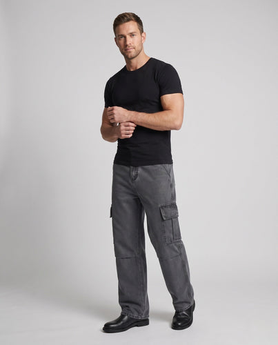 Herren Weite Utility-Cargohose mit Knieeinsatz und Mehrfachtaschen Echo Archiv