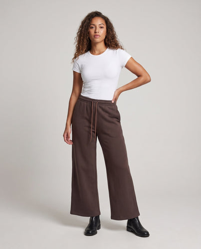 Damen weite Lounge-Sweathose mit Kordelzug und hohem Bund Echo Archiv
