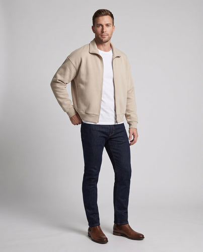 Unisex Boxy-geschnittene Zip‑Up Sweatjacke mit Stehkragen Echo Archiv