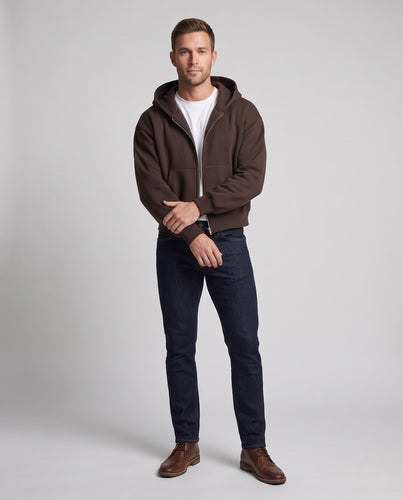 Unisex Boxy-Kapuzenjacke mit durchgehendem Reißverschluss Echo Archiv