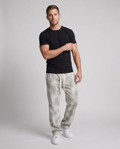 Unisex Weite Lounge-Jogginghose aus Fleece mit elastischem Bund und Kordelzug Echo Archiv