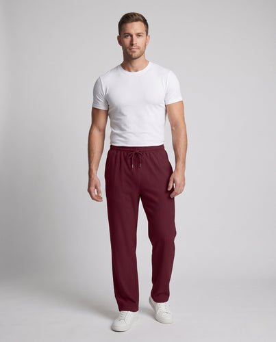 Herren Lässige Relax‑Hose aus geripptem Feinstrick mit Elastikbund und Tunnelzug Echo Archiv