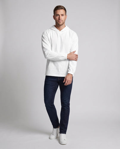 Herren Leichter Kapuzenpullover aus Crinkle‑Funktionsstoff mit elastischen Bündchen Echo Archiv