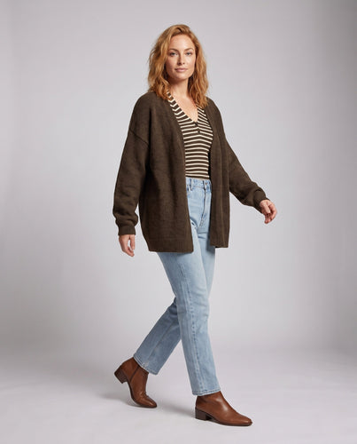 Damen Oversized Feinstrick Cardigan mit Ballonärmeln Echo Archiv