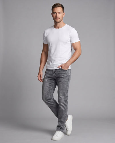 Herren Gerade geschnittene Vintage-Jeans mit Stonewash-Effekt und komfortabler Bundpassform Echo Archiv