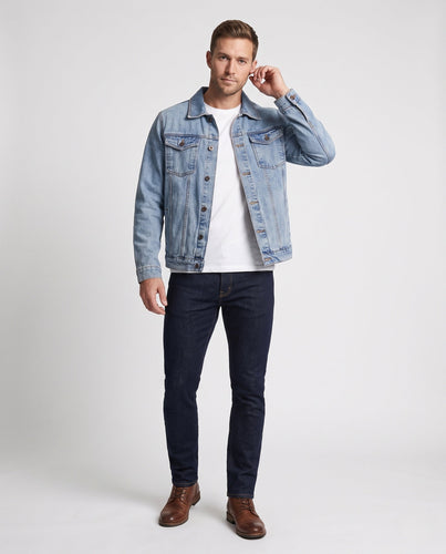 Herren Jeansjacke im Oversize-Schnitt mit Brusttaschen und klassischem Knopfverschluss Echo Archiv