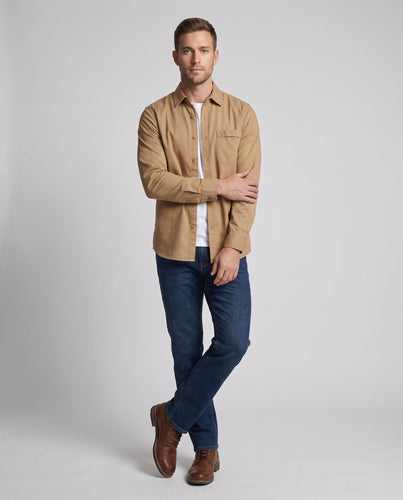 Herren Oversize-Hemd aus Baumwollmix mit Brusttasche und lässigem Button-Down-Schnitt Echo Archiv