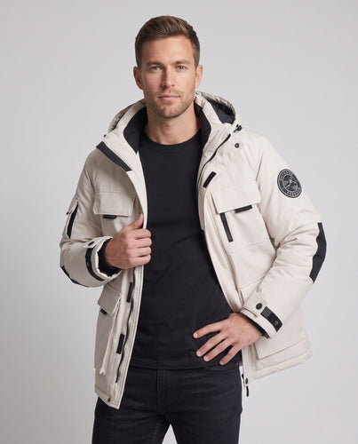 Herren wasserdichter gefütterter Winterparka mit Kapuze und Multifunktionstaschen Echo Archiv