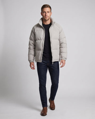 Herren Wattierte Oversize-Steppjacke mit hohem Stehkragen und verstellbarem Saum Echo Archiv