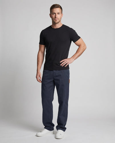 Herren Weite Canvas‑Hose mit geradem Bein und entspanntem Schnitt Echo Archiv