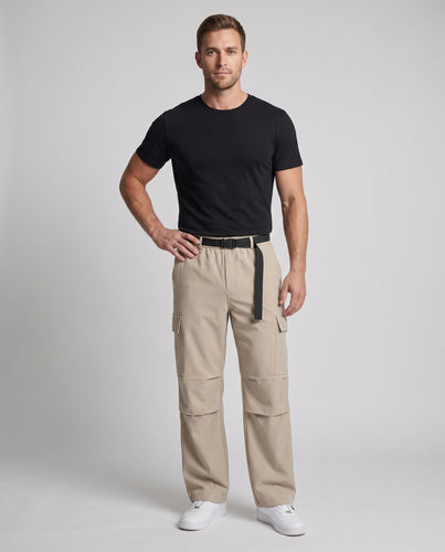 Herren Weite Cargo-Hose im Relaxed-Fit mit Utility-Details und Kordelbund Echo Archiv