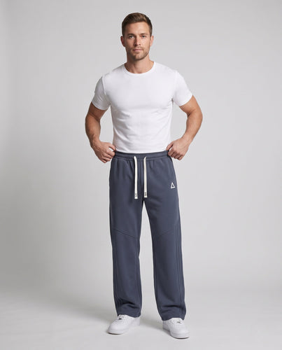 Herren Weite Relaxed‑Fit Jogginghose mit Tunnelzug und seitlichen Biesen Echo Archiv