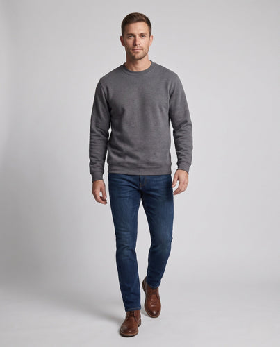 Herren Sweatshirt mit Rundhalsausschnitt und weichem Fleecefutter, Regular-Fit Echoarchiv