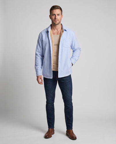 Herren Gefütterte Hemdjacke mit Teddyfleece‑Innenfutter und Brusttasche Echoarchiv