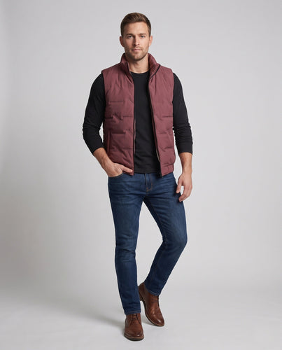 Herren Ärmellose Winter-Thermoweste mit Sherpa‑Futter, hohem Stehkragen und Reißverschluss Echoarchiv