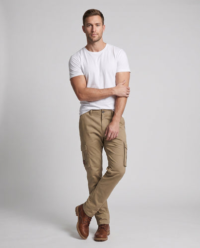 Herren Cargohose mit Multifunktions-Taschen, verstärkten Nähten und geradem Schnitt Echoarchiv
