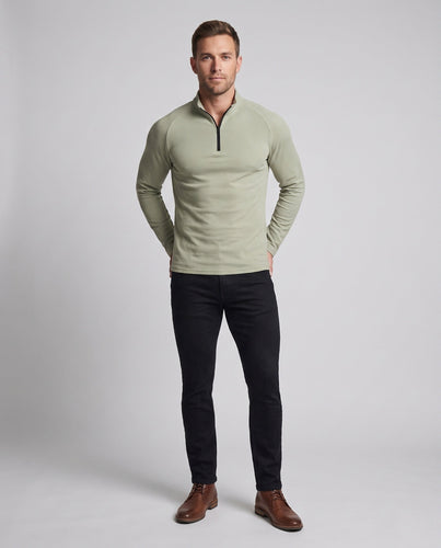 Herren Thermisches Langarm-Halbzip-Funktionsshirt mit wärmender Fleece-Innenlage Echoarchiv