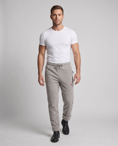 Herren Thermo-Fleece-Jogginghose mit Sherpa-Innenfutter, windabweisender Außenschicht und Reißverschlusstaschen Echoarchiv