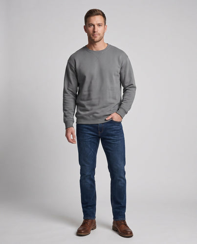 Unisex Oversize-Sweatshirt mit Rundhalsausschnitt, angerauter Innenseite und gerippten Abschlüssen Echoarchiv