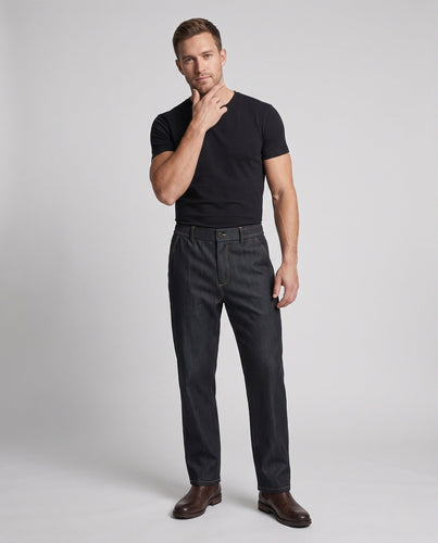 Herren Weitgeschnittene Denim-Hose mit komfortablem Bund Echo Archiv