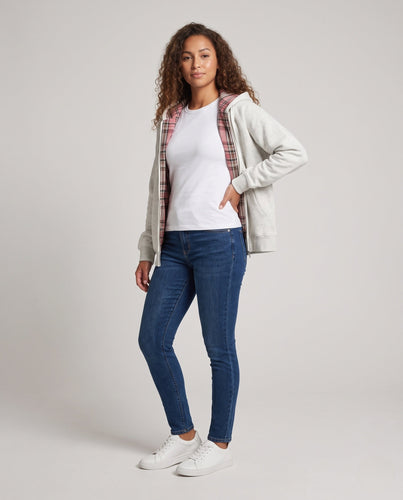 Damen Kapuzenjacke mit Karomuster Echo Archiv