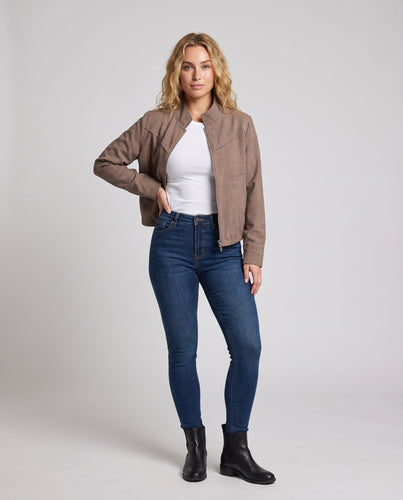 Damen Leichte Übergangsjacke mit hochschließendem Kragen Echo Archiv