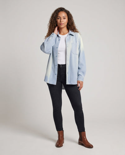 Damen Modische Hemdbluse mit strukturiertem Design Echo Archiv
