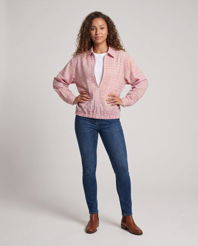 Damen Modische Karobluse mit lässigem Schnitt Echo Archiv