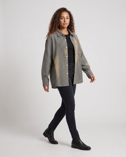 Damen Modische und legere Overshirt mit Karomuster Echo Archiv