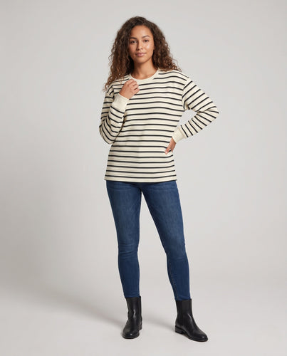 Damen Modisches gestreiftes Sweatshirt Echo Archiv