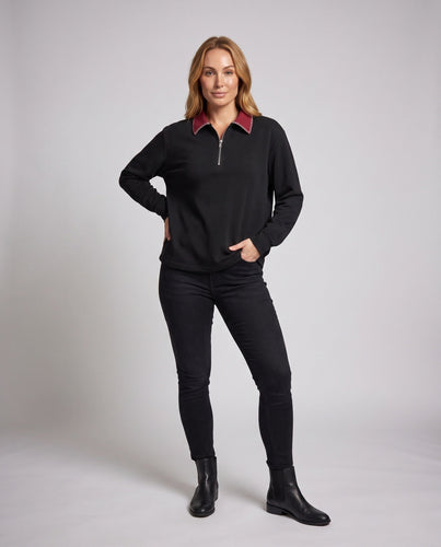 Damen Modisches Oversized Sweatshirt mit Reißverschluss Echo Archiv