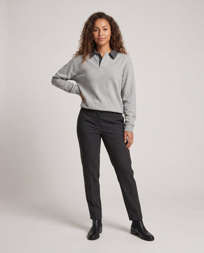 Damen Sportliches Langarm-Shirt mit Stehkragen Echo Archiv