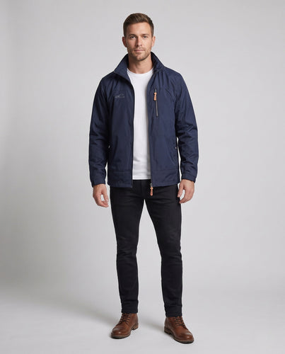 Herren leichter wind- und wasserabweisender Outdoor-Zipblouson mit hochschließendem Kragen Echoarchiv