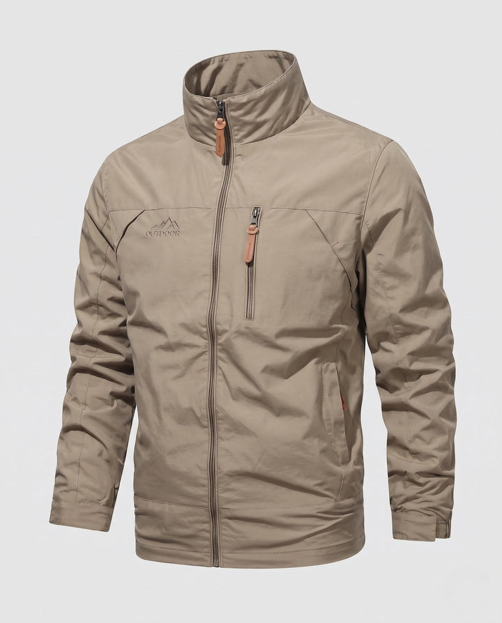 Herren leichter wind- und wasserabweisender Outdoor-Zipblouson mit hochschließendem Kragen Echoarchiv