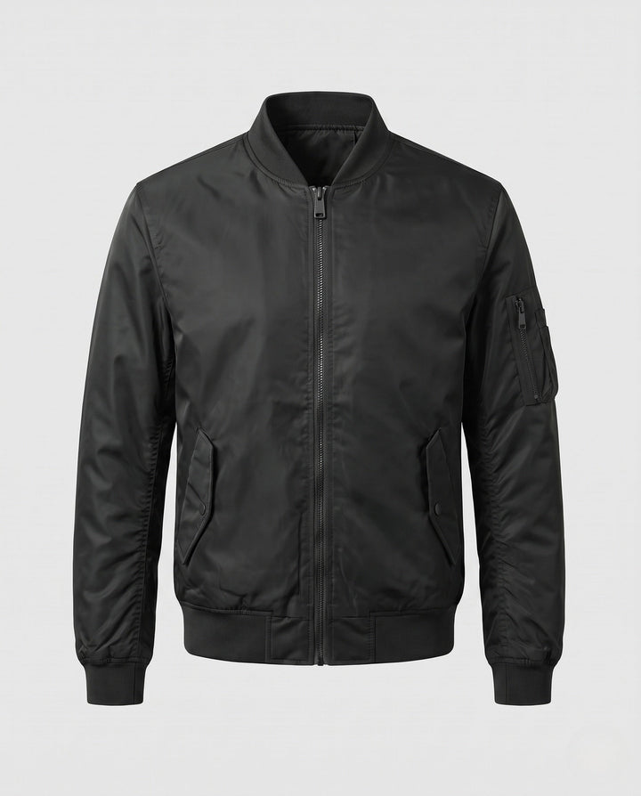 Herren Wattierter MA-1 Bomber mit thermischer Steppinnenlage und Ärmeltasche Echoarchiv