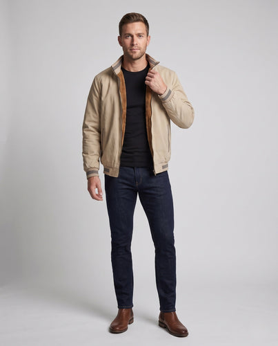Herren Winddichte Teddy‑gefütterte Bomberjacke im Retro‑Athleisure‑Look Echoarchiv
