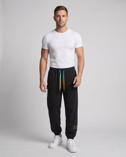 Herren locker geschnittene Sweat‑Joggerhose mit Kordelzug, elastischen Bündchen und Cargo‑Seitentaschen Echoarchiv