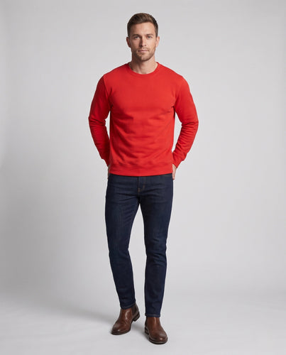 Herren Rundhals‑Sweatshirt aus Baumwollmix in Oversize‑Passform mit gerippten Bündchen Echoarchiv