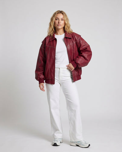 Echoarchiv | Oversized Vegane Lederjacke - Modern, Stilvoll & Tierfreundlich